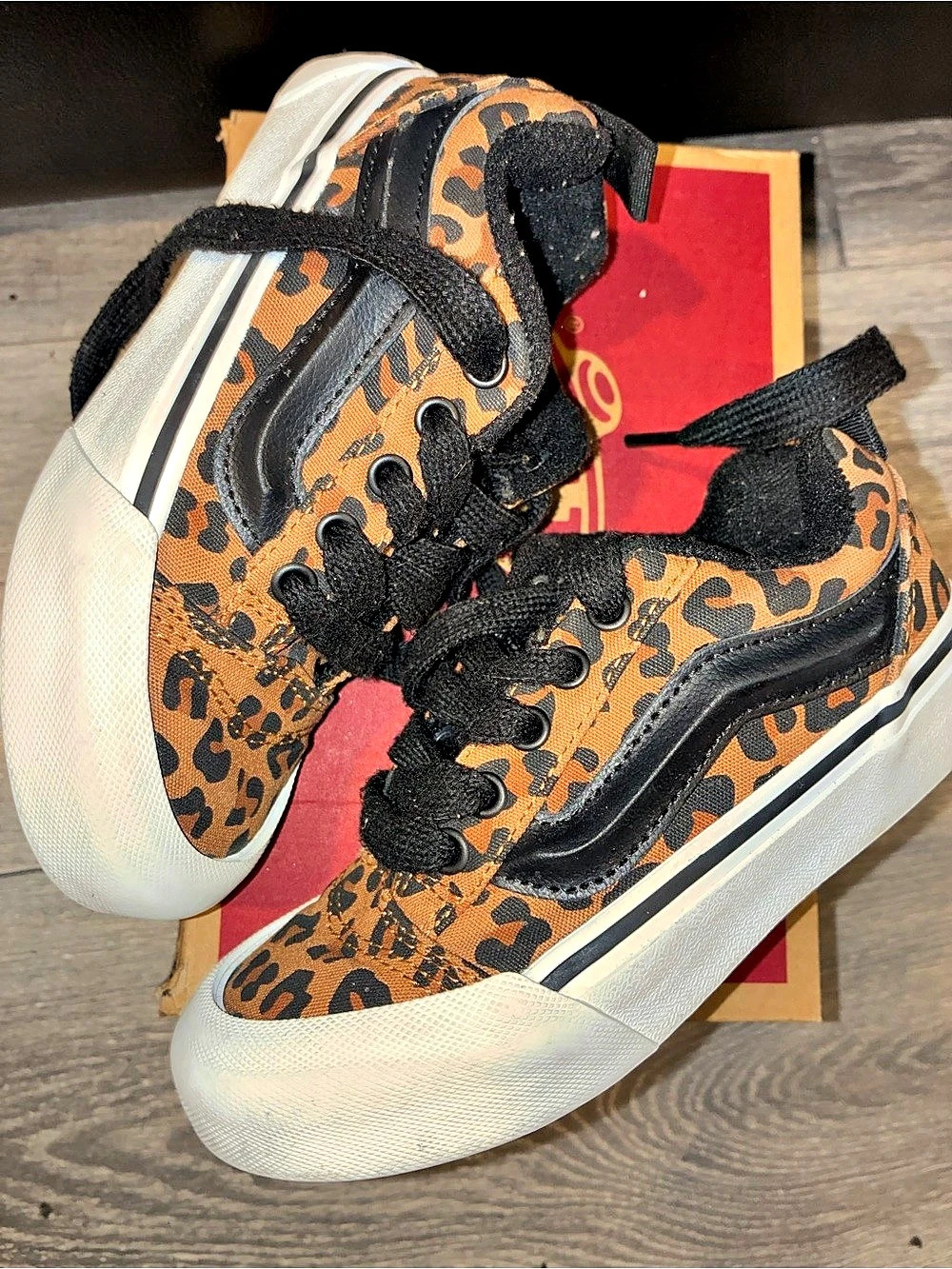 Vans Knu Skool Leopard Print High Top Sneakers US 12